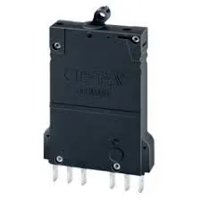 Thermal Magnetic Circuit Breaker, Single Pole, Toggle Activation, 1A