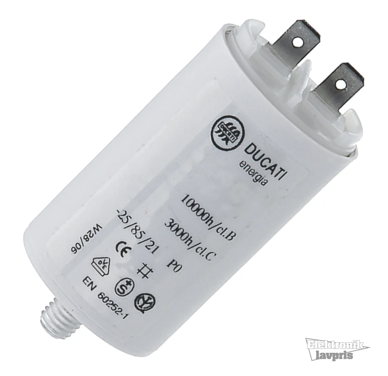 Motorstart kondensator 8uF 425VAC Ø=32x55mm.