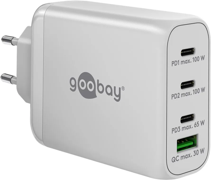 Mobiltelefon Oplader, 3 x USB-C + 1 x A, 100W