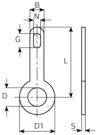 Soldering Eyelet Straight M4x12 Tinplated