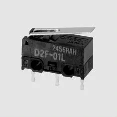Microswitch 12,8x6x5,8mm. Lever 125V 3A 150Gf D2F223