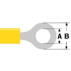 Terminal Ring 8,4mm. Gul