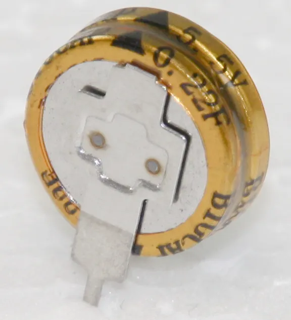 Supercapacitor 0,22F 5,5V P5,0 vertical
