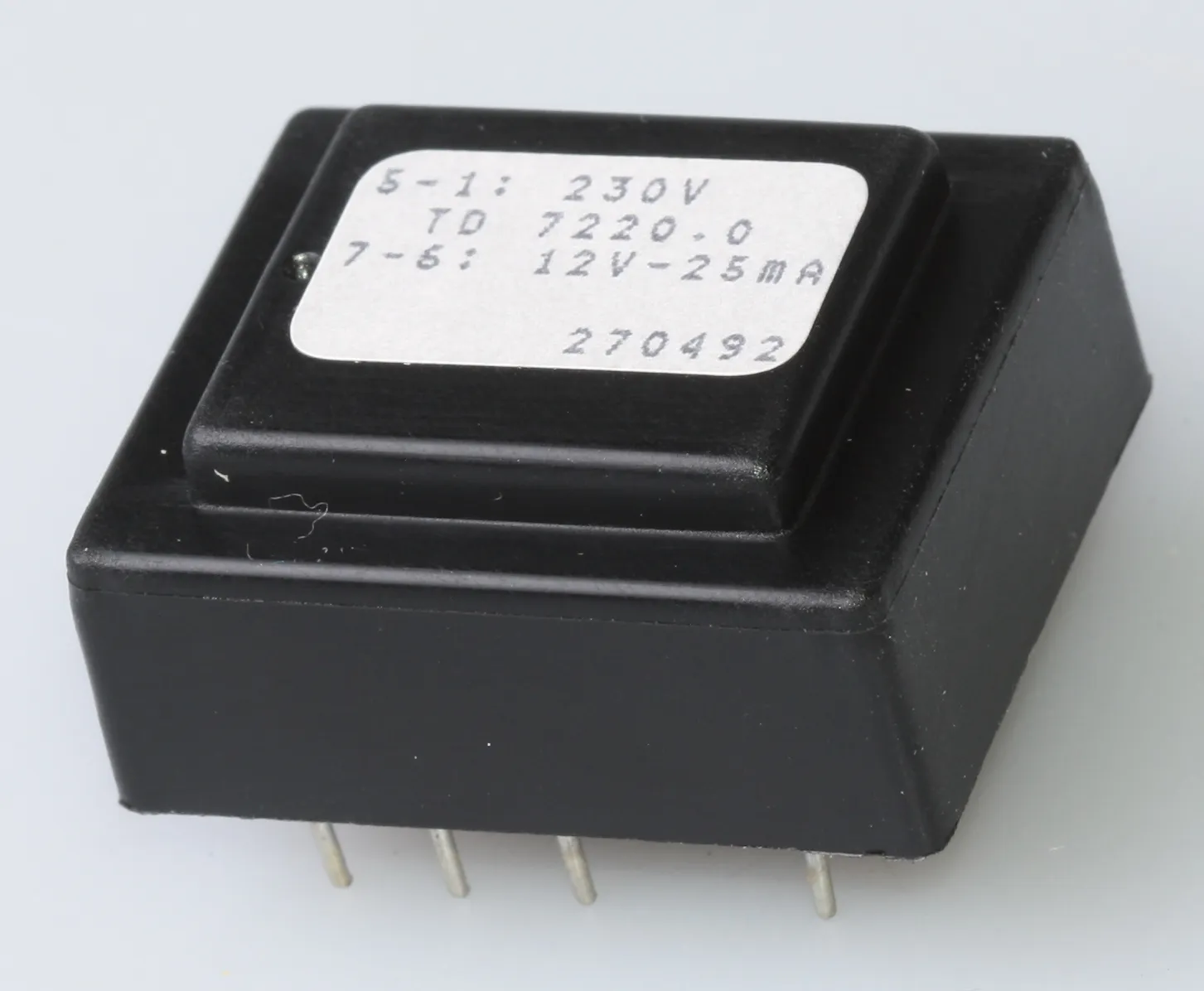 Transformer 0,3VA 115V 12V 25mA