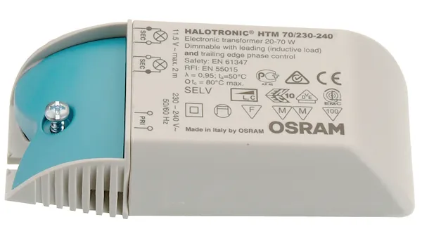 Halogen lamp transformer 20-70 W Dæmpbar