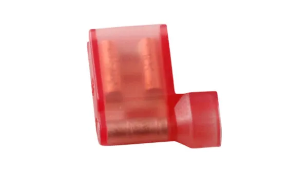 Terminal Iso Fem 6,3mm Vinkel Rød