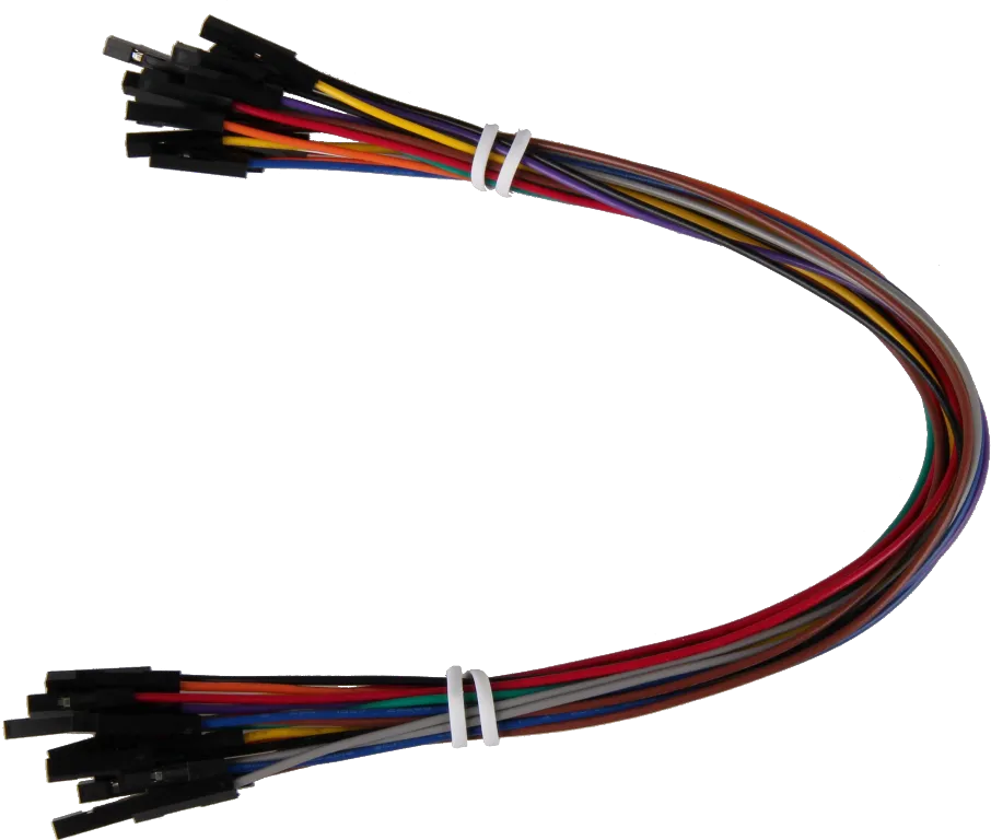 Jumperkabel, Breadboard, hun/hun, 25cm, 20 stk.
