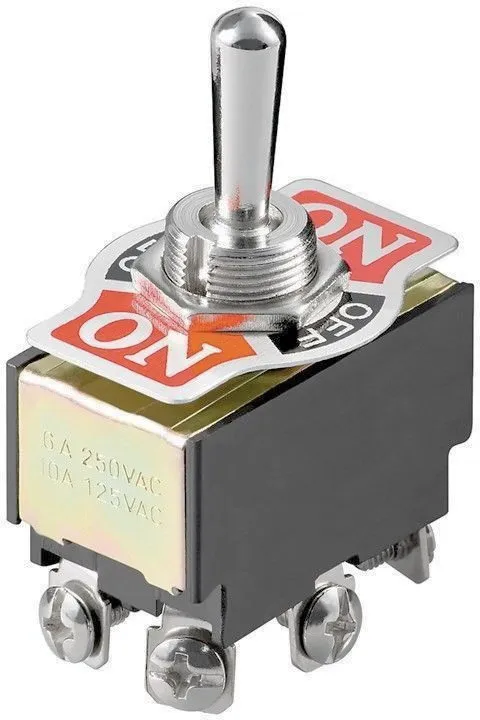 [144328] Switch 2-pol 6A ON/OFF/ON MED SKILT