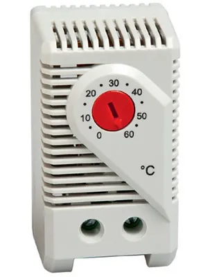 [146138] Thermostat; -10 to +50°C: NC; 10A; 250VAC; IP20;DIN rail mount