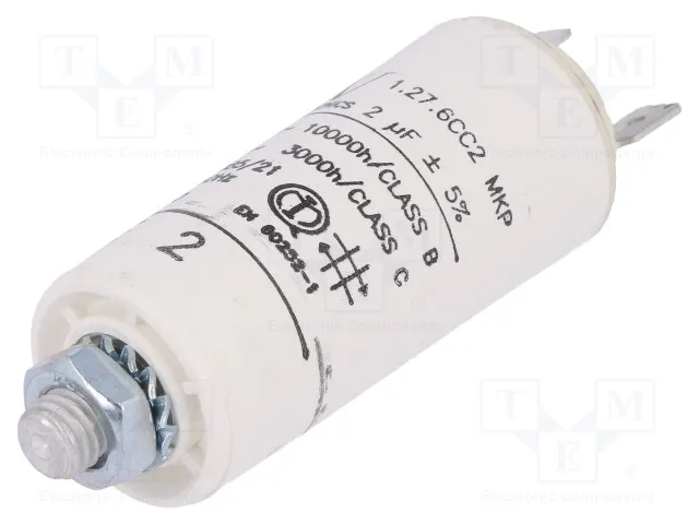 [147300] Motorstart kondensator 2uF, 420V Ø25x56,5mm.