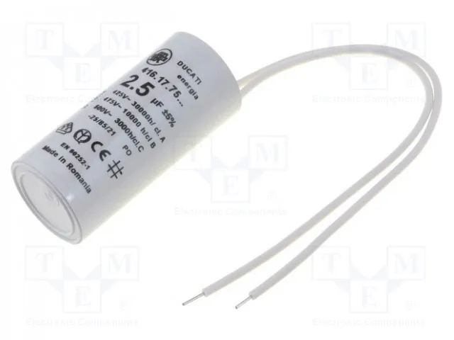 [147308] Motorstart kondensator 2,5uF, 475V Ø=25x55mm.