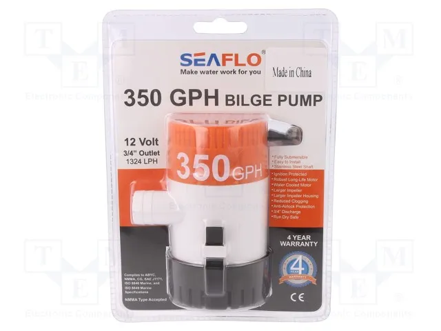 [149223] Motor: DC; water pump; 12VDC; 1,5A; 22l/min