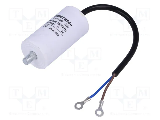 [150836] Motorstart kondensator 8uF 450VAC Ø=35x65mm.