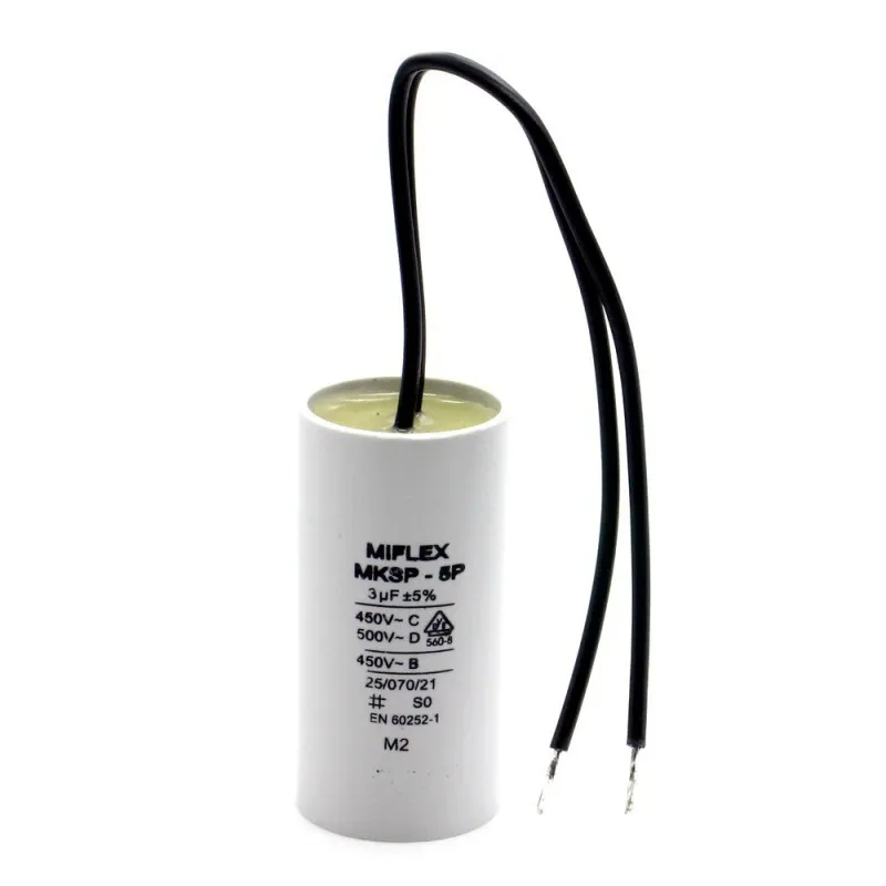 [150842] Motorstart kondensator 8uF 450VAC Ø=30x78mm.
