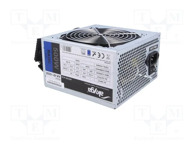 [154653] Pc-strømforsyning ATX; 500W; 3.3/5/12V; Features: fan 12cm