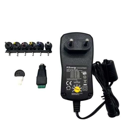 [156165] Universal Strømforsyning, 9-24V, USB, 1A