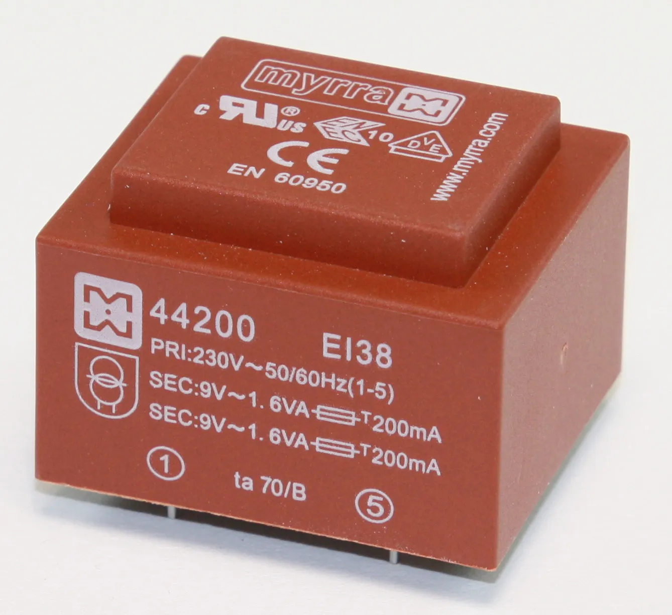[86453] Transformer 3,2VA 230V 2x9V 2x178mA