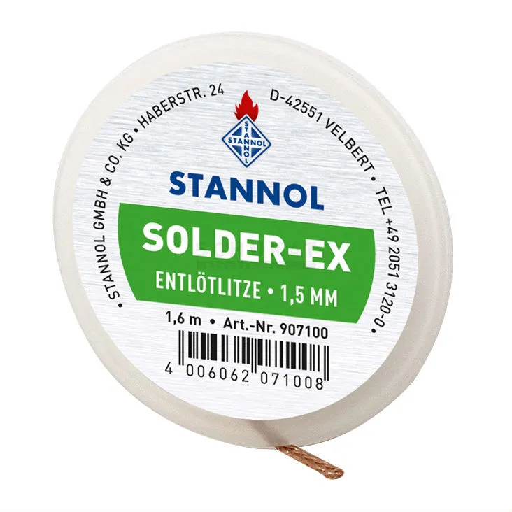[90855] Udloddetråd (sugetråd) Kobber 1,5mm, 1,6m, grøn