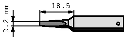 [90995] Loddespids Ersa Mejsel Form 2,2mm