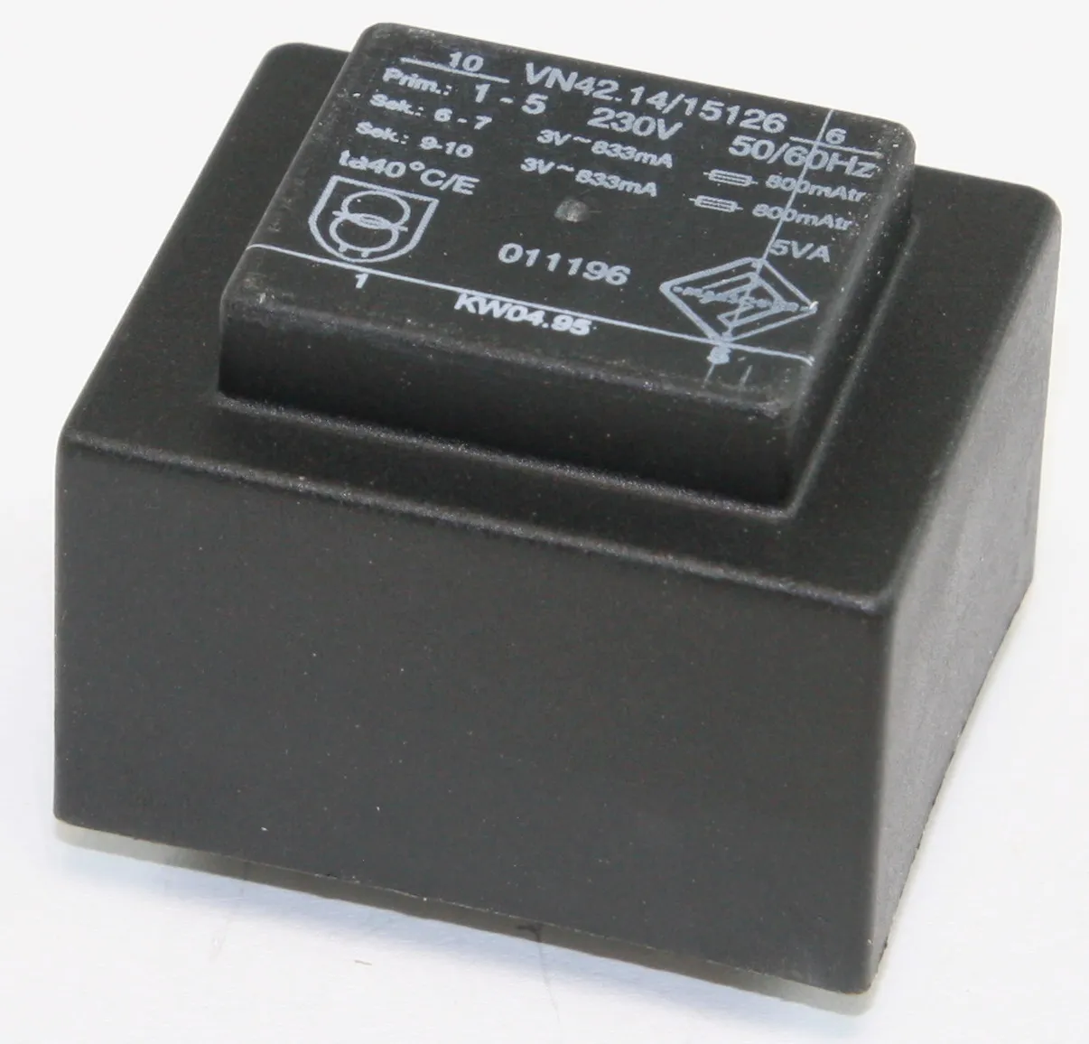 [116926] Transformer 5VA 230V 2x3V 2x800mA