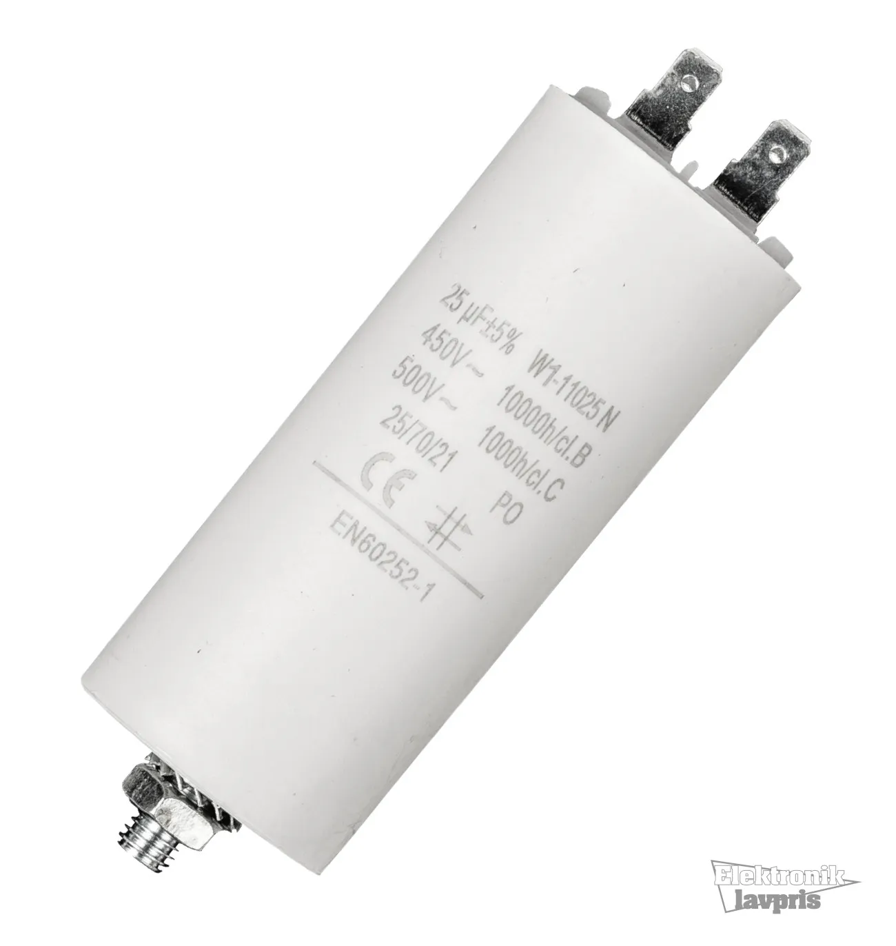 [117298] Motorstart kondensator 25uF, 450V Ø40x92mm