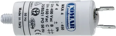 [121738] Motorstart kondensator 2uF, 450V Ø25x57mm.