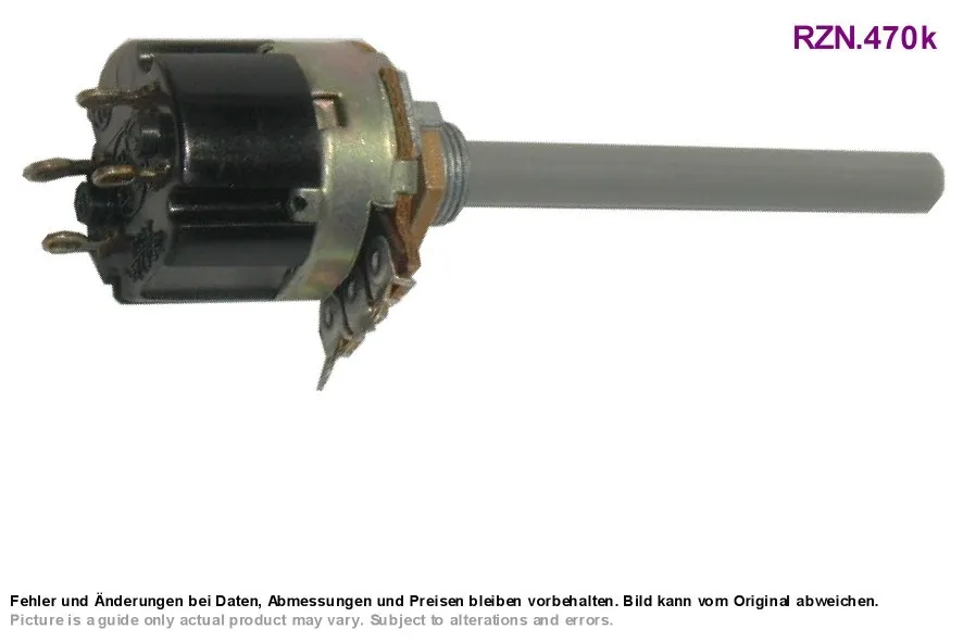 [127645] Potentiometer m/drejeafbryder, 1MB Log. mono