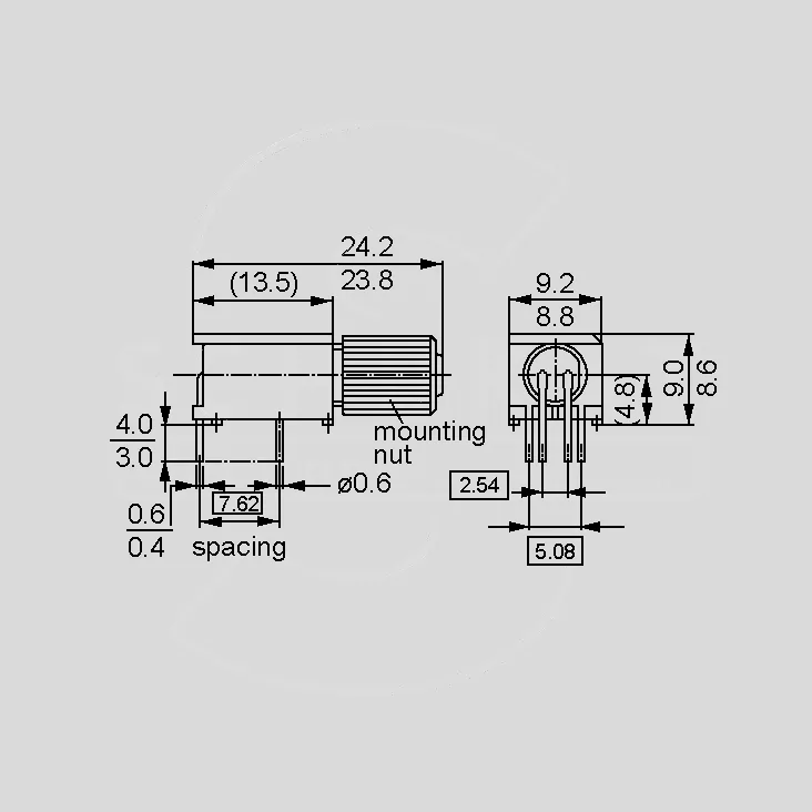 [107846] Fiber Optic Rec. Diode 3μA/10μW + Hous.