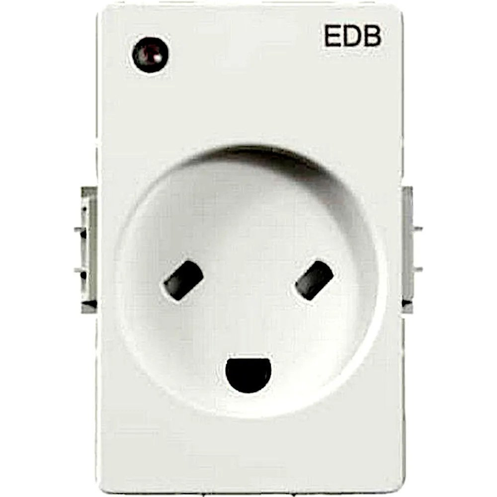 [123737] CLICLINE stikkontakt EDB 2P+LP, hvid