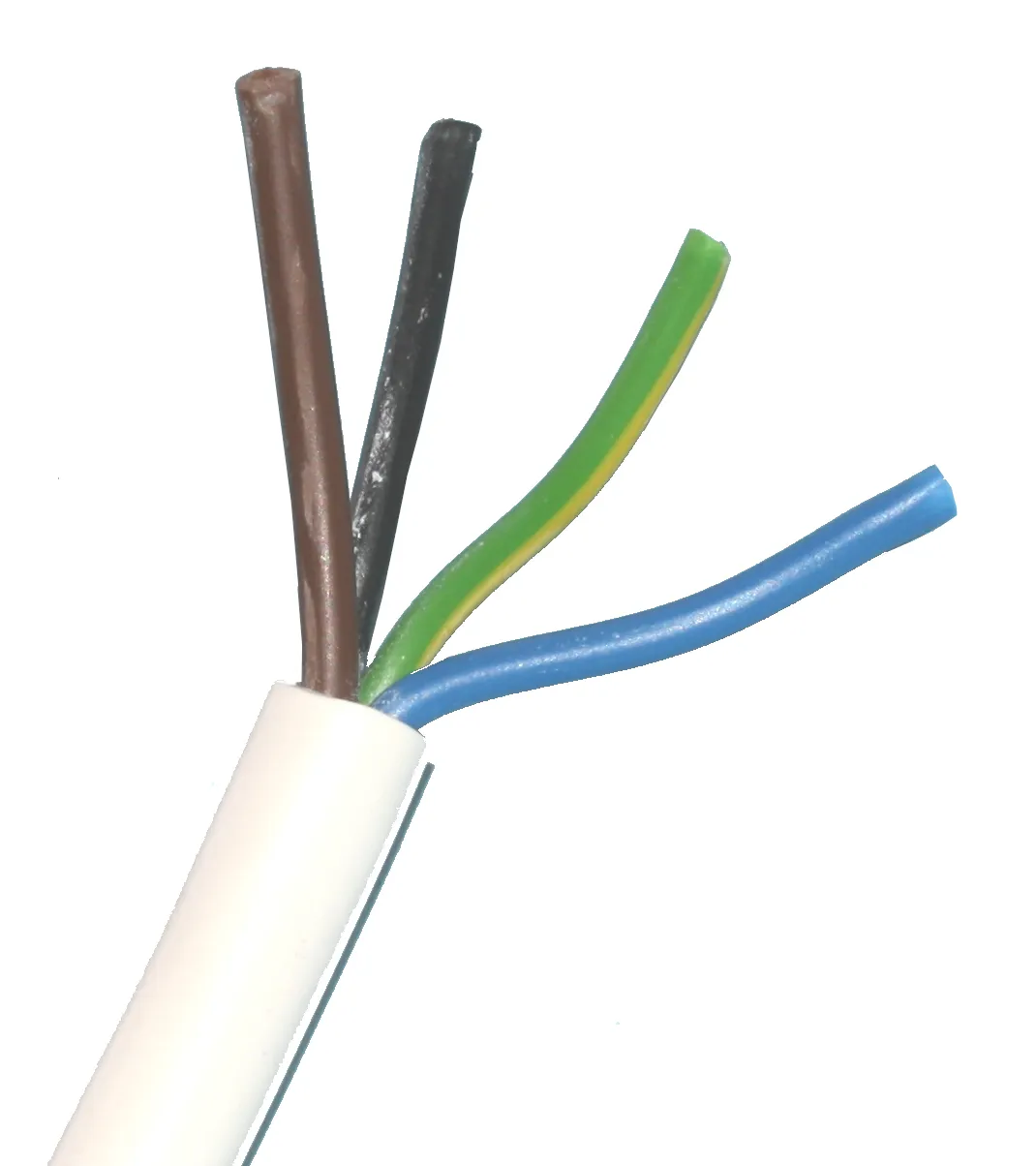 [123945] Netledning 4x1,00mm² HVID 4G1,0