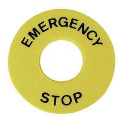 [137093] EMERGENCY STOP skilt, Ø= 43 m