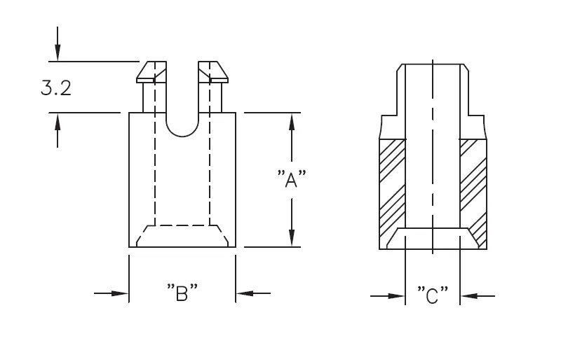 SPACER STACK SELF-RETAINING 3,18/15,9mm, 1000 stk. | B2C