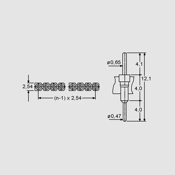 SIL-Precision Header 20pole Sn/Au | B2C