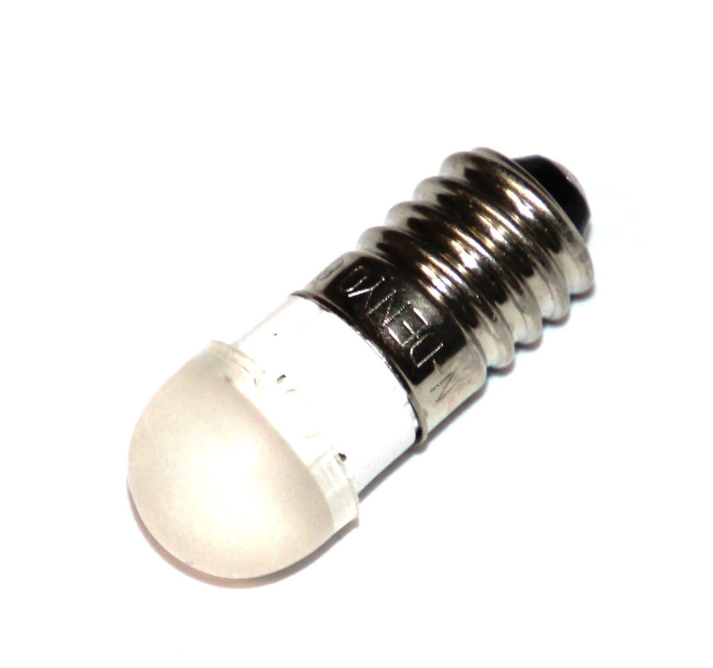 E10-Lampe 6V RØD  LED Ø=11x27mm.