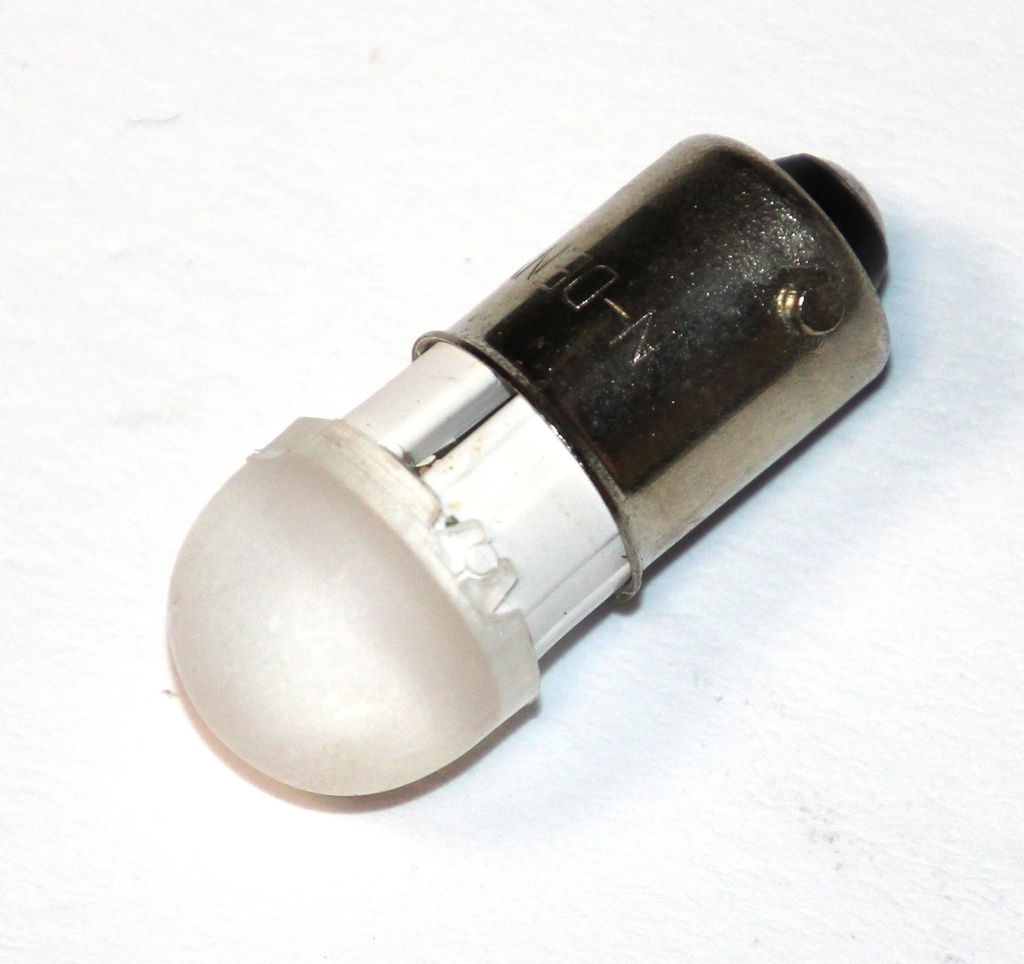Ba9S Kuglelampe 6V 65mA 0,4W RØD Ø=11x26mm.