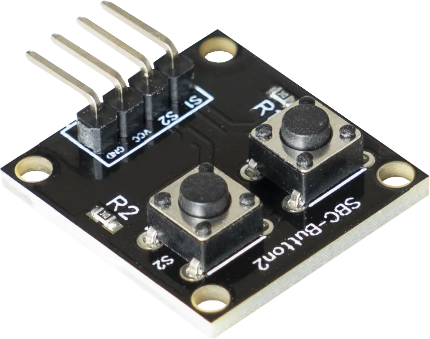 Board with 2 buttons