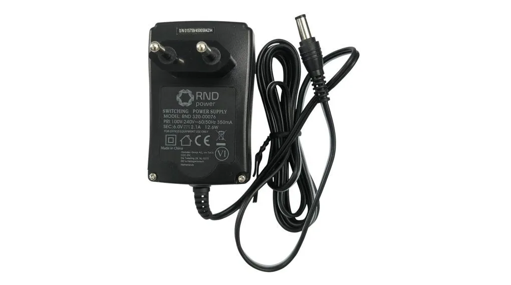 Strømforsyning 6V, 2100mA, 2.1 x 5.5mm