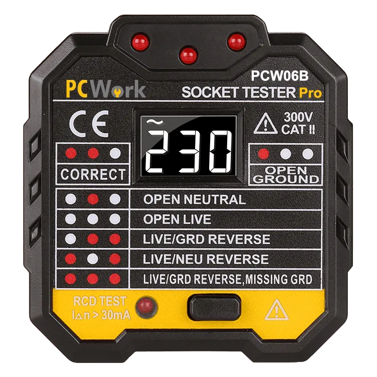 PCWorK Stikkontakt HFI/HPFI Tester