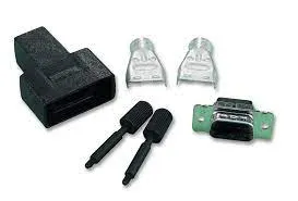 D-Sub Plug 9-Pole Crimp (UDEN ben) MED hus