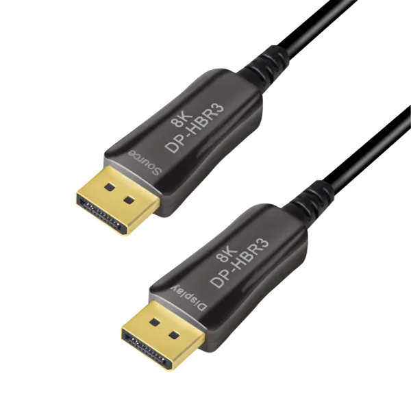 Optiske Hybrid DisplayPort cable, DP/M to DP/M, 8K/60 Hz, AOC, black, 30 m