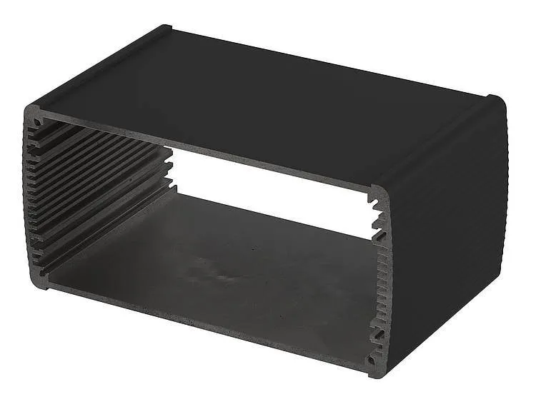 Indbygningskasse Sort 169mm x 100mm x 82mm aluminium