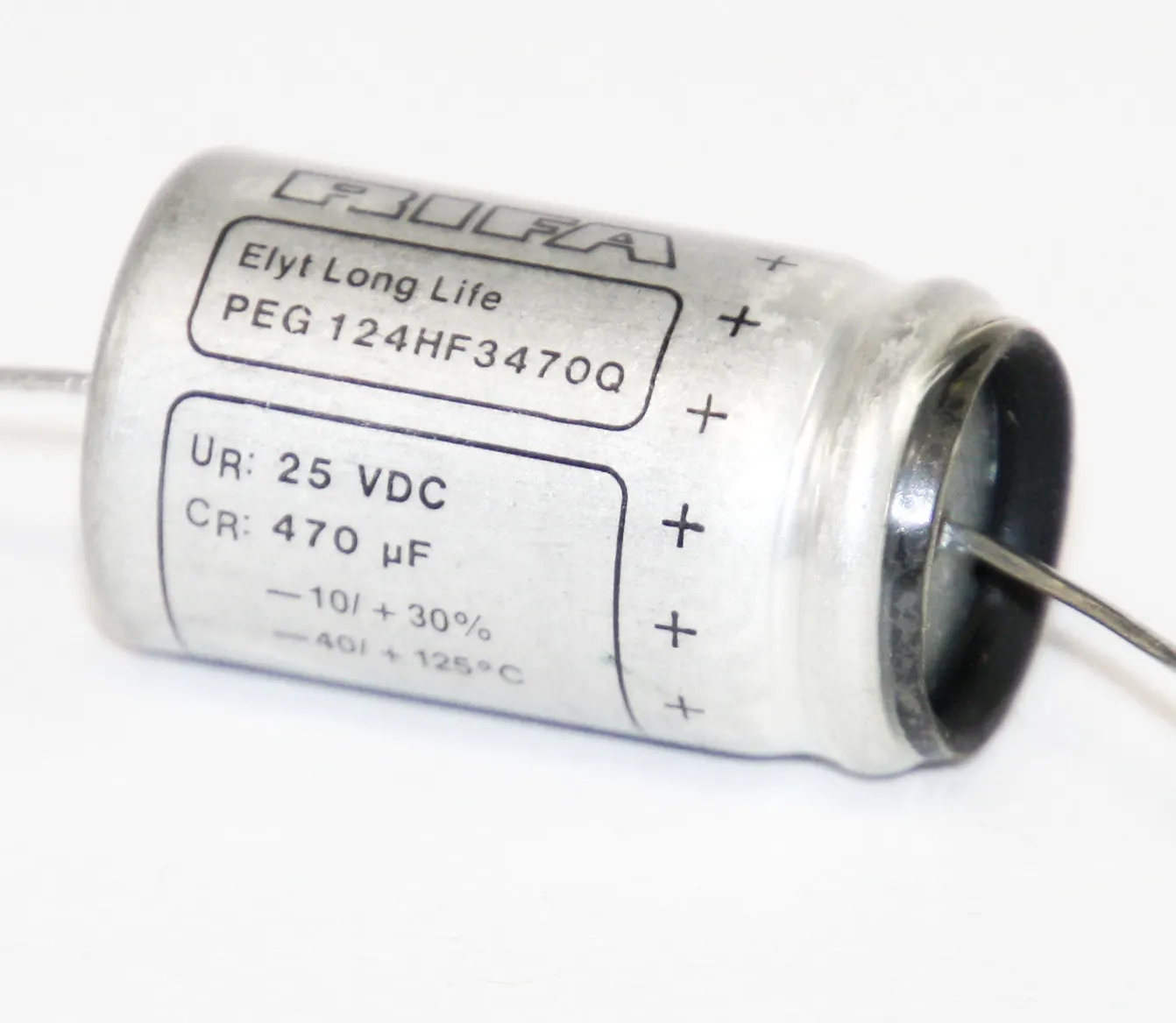 470µF 25V 16x29 axial elektrolytkondensator