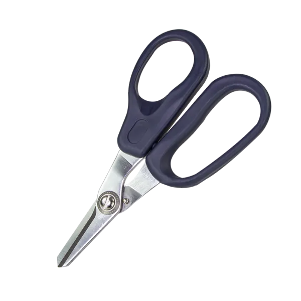 Scissors for kevlar fibers in fiber optic cables
