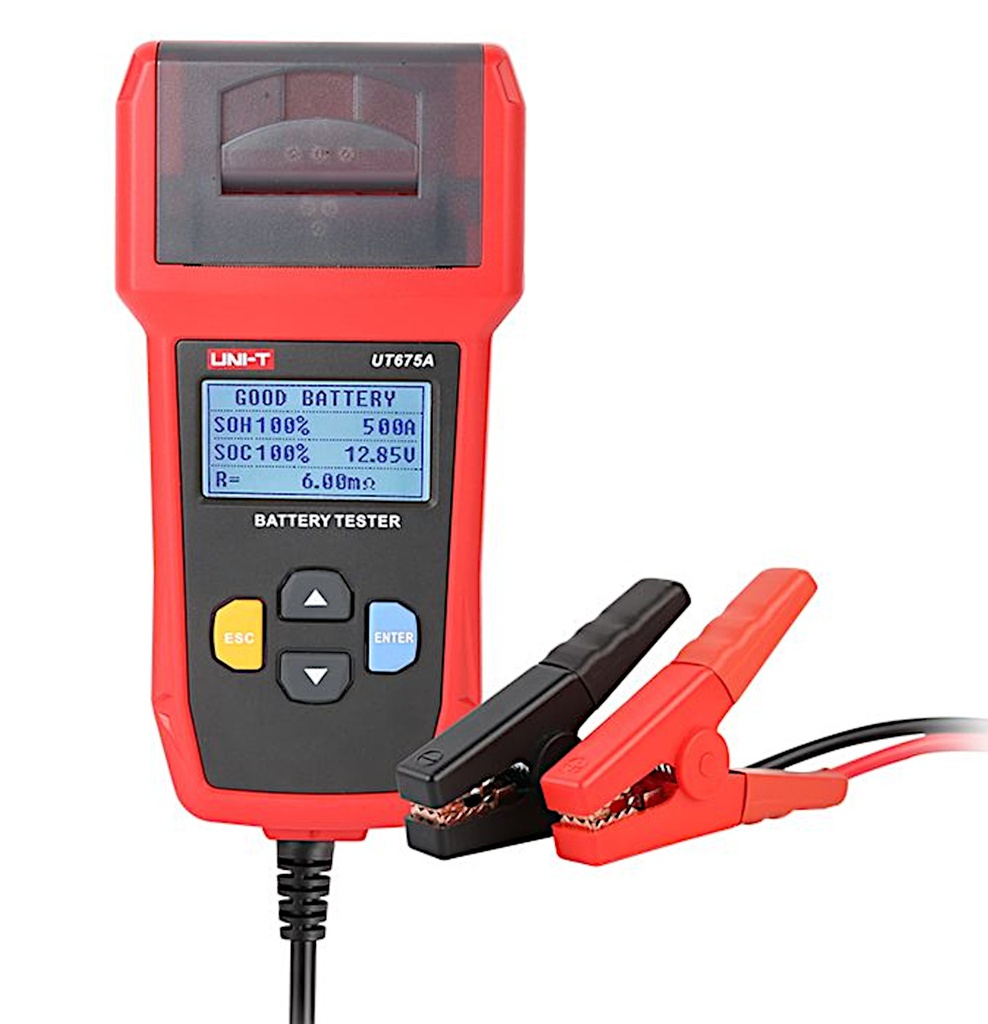 UNI-T 12V Batteritester med printer