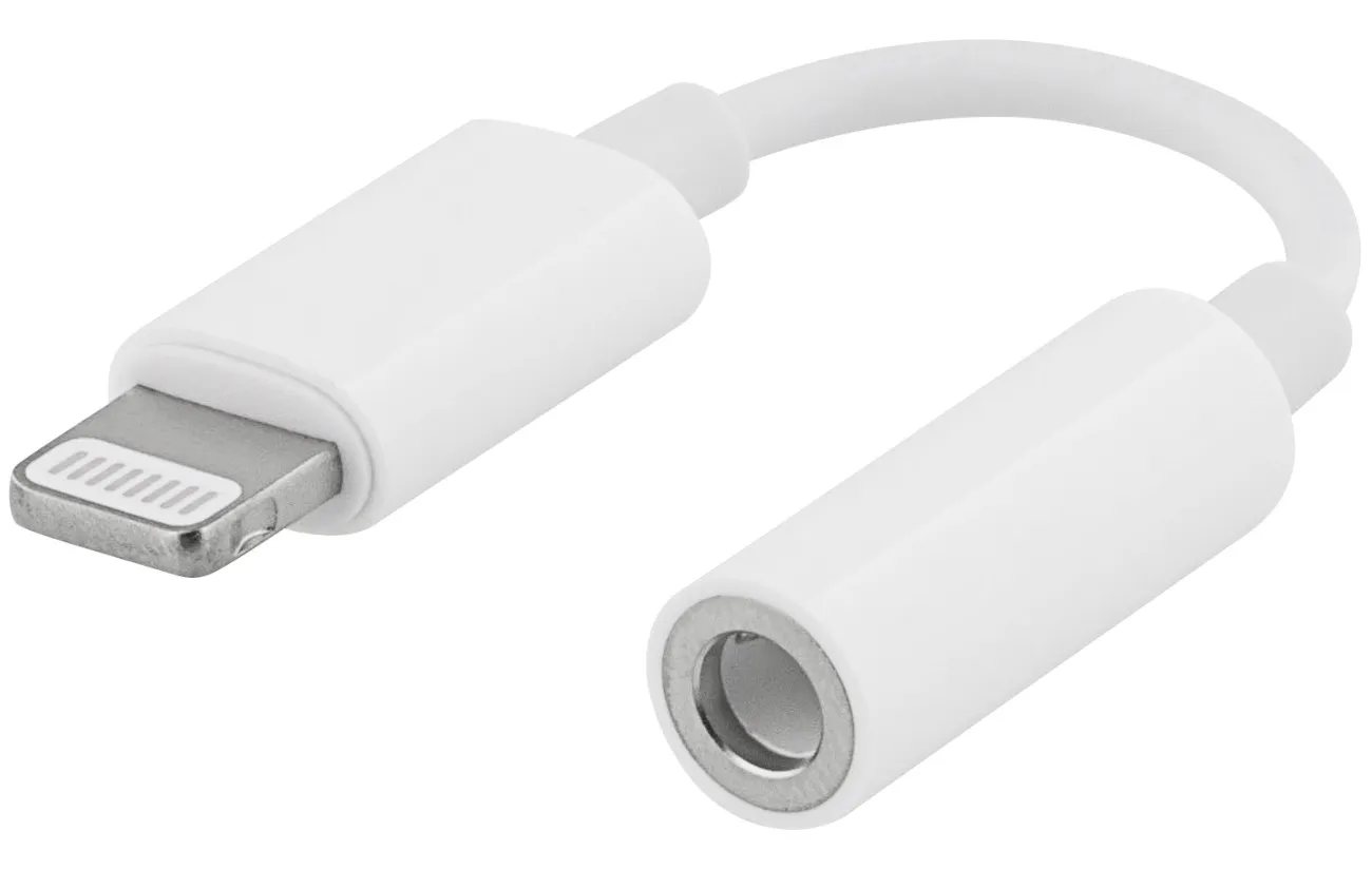 Apple Lightning til 3,5mm lydadapter, hvid