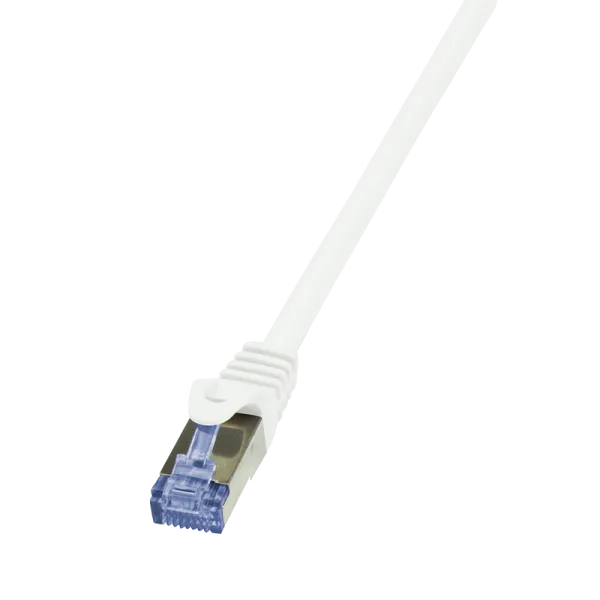 Patch cable PrimeLine, Cat.7 raw cable, S/FTP, white, 15 m
