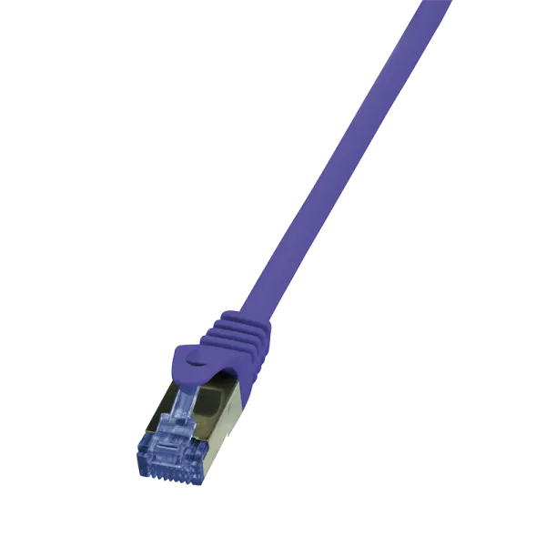 Patch cable PrimeLine, Cat.6A, S/FTP, purple, 1 m