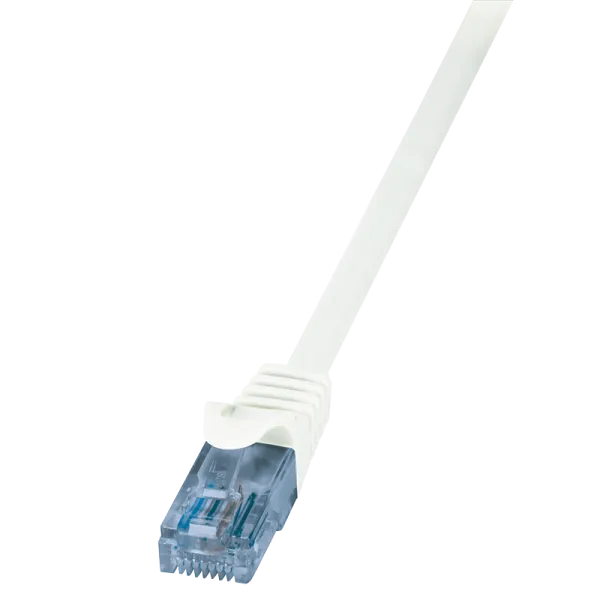 Patch cable Econline, Cat.6A, U/UTP, white, 7.5 m