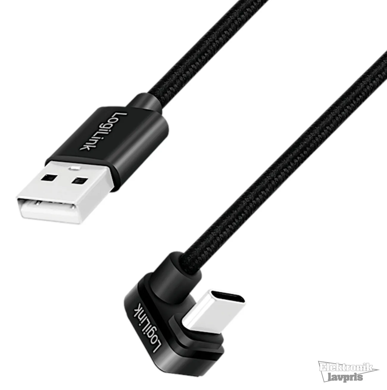 USB-C Kabel, 180°, USB-C han > USB-A han, 2m