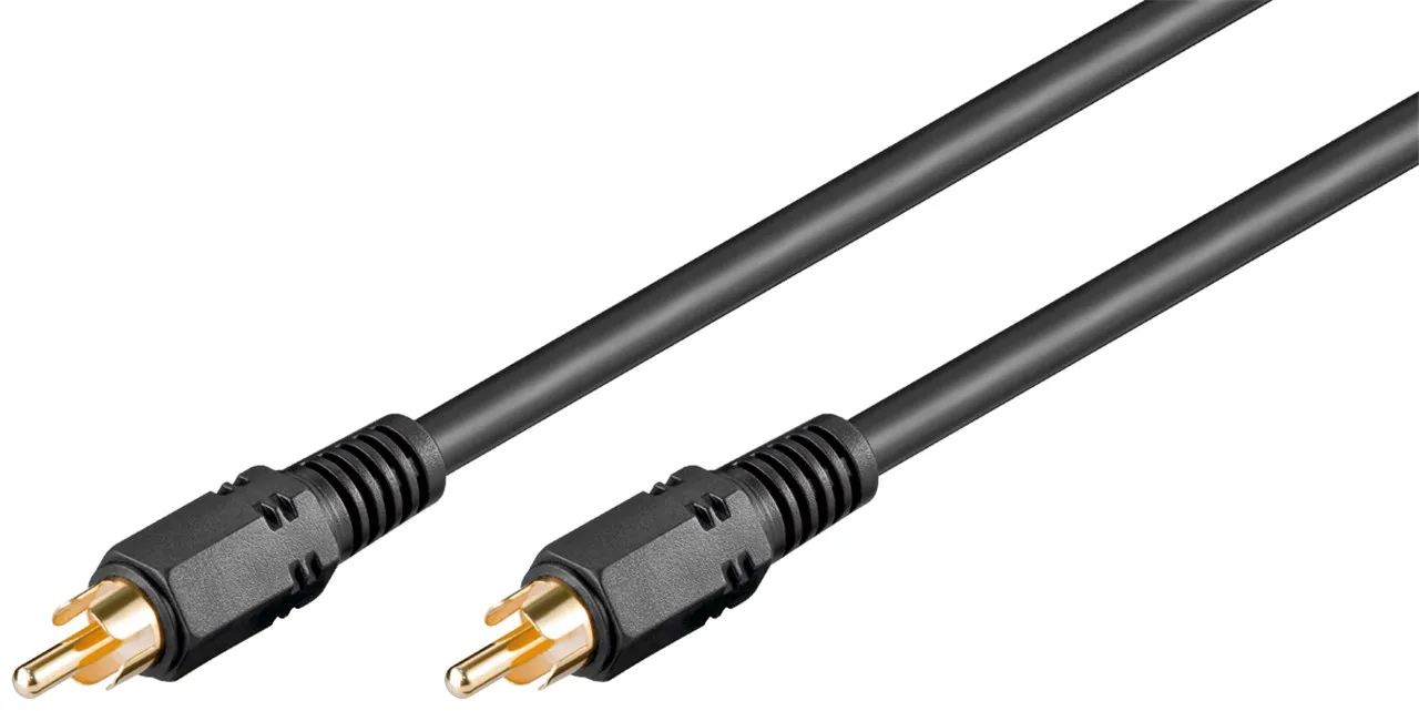 RCA S/PDIF, digital, mono, dobbelt afskærmet, 15 m